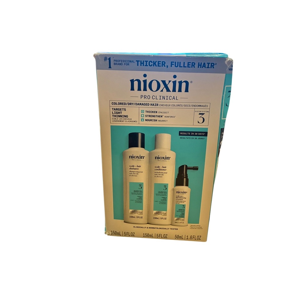 Nioxin Pro Clinical System 3 Trial Kit Shampoo Conditioner Treatment
